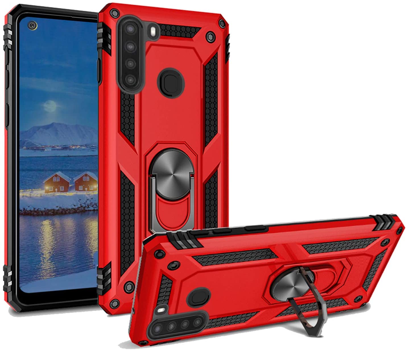 Coque Anneau Hybride pour Samsung Galaxy A21 Coque Anneau Hybride pour Samsung Galaxy A21